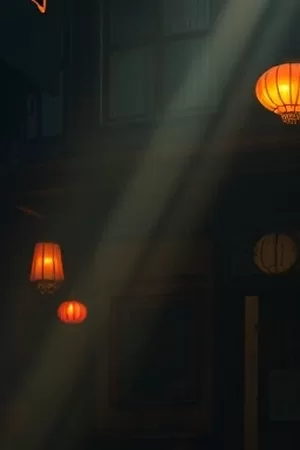 午夜便利店深夜街角竖版剧集封面